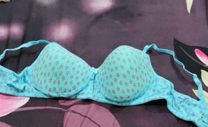 Cute Blue Star Print Bra