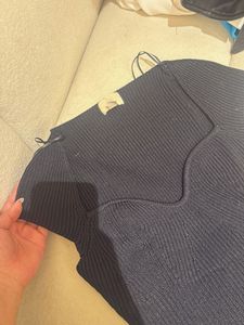 Ribbed Sweetheart Neck Top