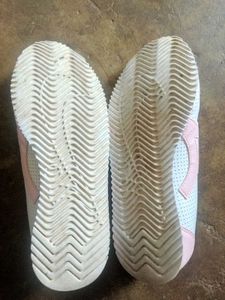 Stylish White &amp; Pink Sneakers for Women