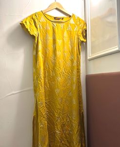 Yellow Printed Kurta