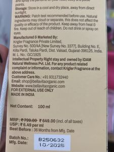 Bellavita Vanilla Eau De Parfum