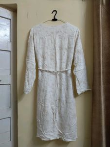 White Printed Kurta
