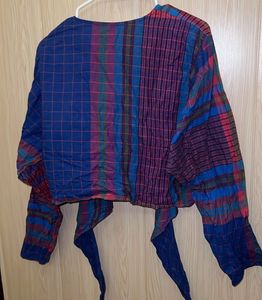 Retro Plaid Tie-Front Crop Top