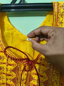Vibrant Yellow Printed Kurta