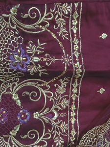 Maroon Kurta With Lehanga On The Bottom