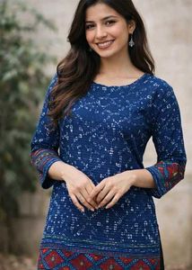 Elegant Blue Printed Kurta