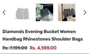 Brand new Embellished Black Potli Bag