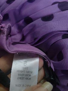 Charming Purple Polka Dot Dress imported China