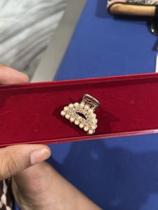 Elegant Pearl & Crystal Hair Claw Clip