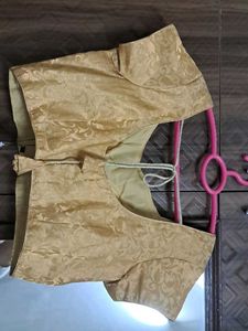 NEW Golden Brocade Padded Stitched Blouse