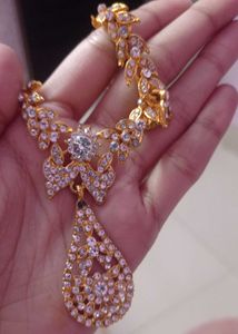 Elegant Gold Necklace with CZ Stones