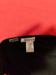 Black Bozzolo Ruched Halter Top