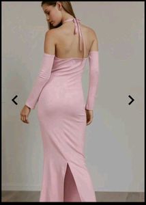 chic pink maxi dress