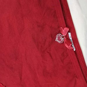 ⭐ Red Lace Trim Briefs with Heart Detail