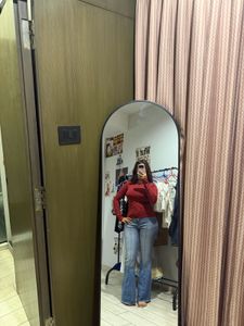 Red Long Sleeve Top