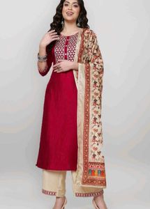 Beautiful Red Kurta Set with Dupatta
