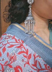 Antique Oxidized Silver Jhumka Earrings