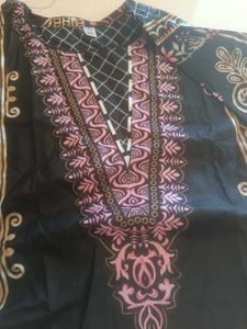 Elegant Black Floral Kurta Set