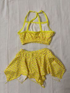 Cute Yellow Polka Dot Swimsuit(1.5 to 2.5Years)
