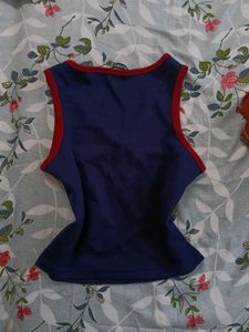 navy blue wrap tank top
