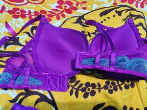 Purple Bra and Panty Set