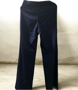 Classic Navy Wide-Leg Trousers