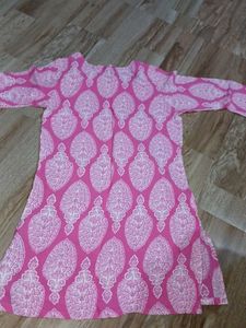 Vibrant Pink Printed Kurta