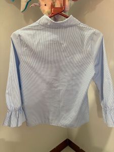 Chic Light Blue Collared Shirt