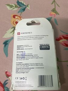 YPortronics Earphones Working Condition 5 Month Wa