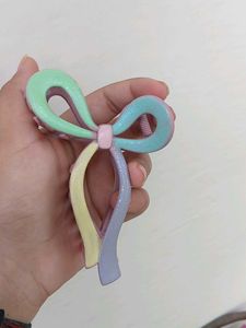 Cute Pastel Bow Hair Claw Clip