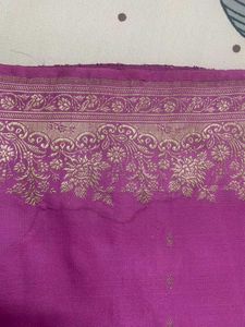 Beautiful Purple Saree with Embellished Border