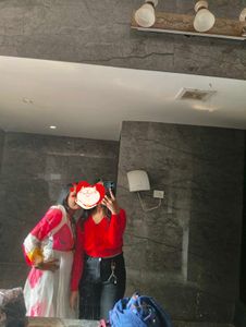 Cozy Red V-Neck Sweater Top