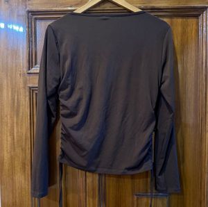 Trendyol Chic Ruched Long Sleeve Top
