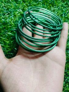Set of Pink, Green, and Magenta Bangles
