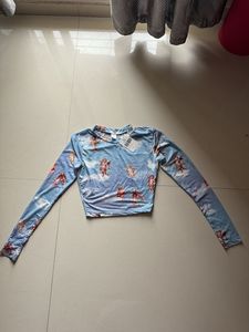 Y2K Pinterest Angel Print Long Sleeve Mesh Top