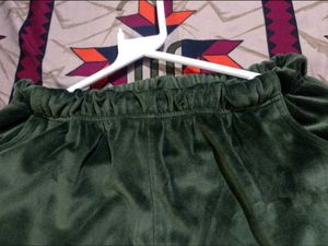 Green Velour Lounge Pants
