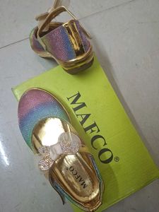 Sparkly Rainbow Ballerina Shoes with Bow