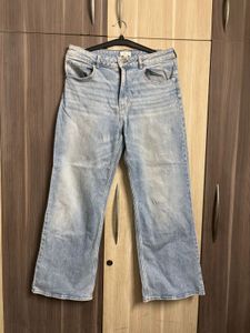15 H&M Light Wash Wide Leg Jeans