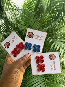 Handmade Crochet Earrings(set of 3)