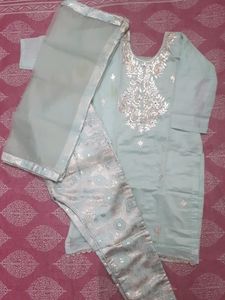 Beautiful Gota Patti Work Kurta Set With Dupatta