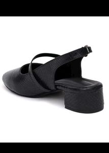 Stylish Black Slingback Heels