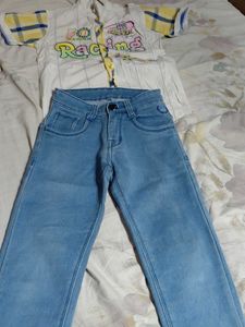 Cute Racing Outfit Shirt & jeans combo