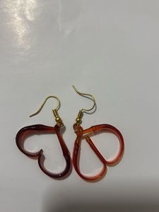 Unique Heart-Shaped Acrylic Earrings