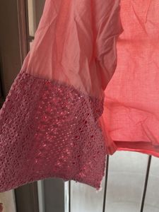 Pretty Pink Bell Sleeve Top