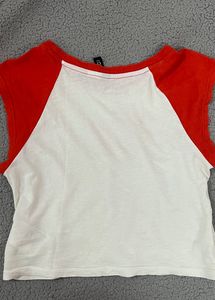 H&amp;M Y2K fitted top with cherries printed detailing