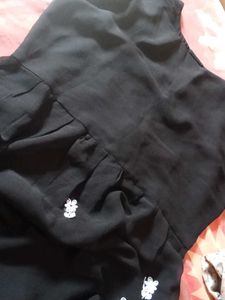 Embroidered Black Dress