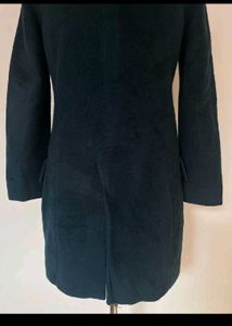 Chic Double-Breasted Teal Coat