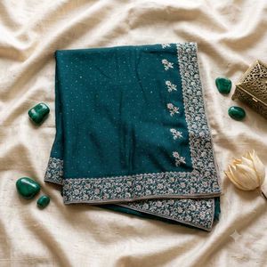 Elegant Teal Embroidered Kurta Set