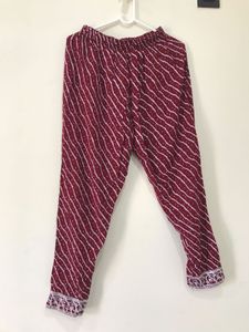 Maroon Ethnic Kurta with White Stripes