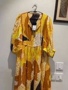 Vibrant Abstract Print Midi Dress